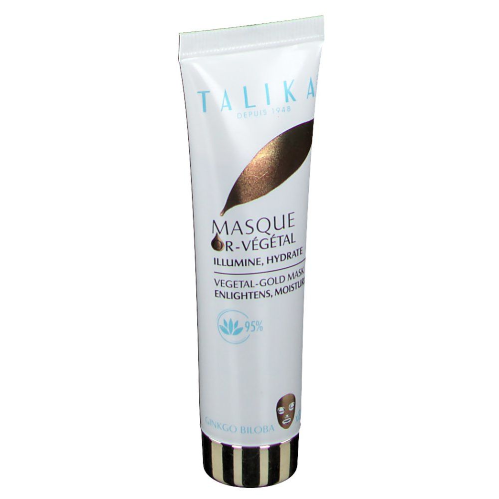 Talika Masque Or Vegetal | Masque Visage Ce masque unique, enrichi en gingko biloba aux vertus anti-oxydantes et anti-âge, révèle l'éclat de votre peau .